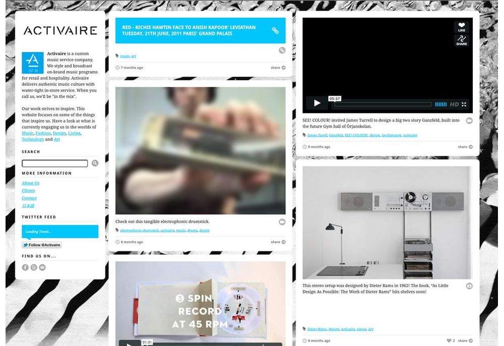 Activaire website circa 2012