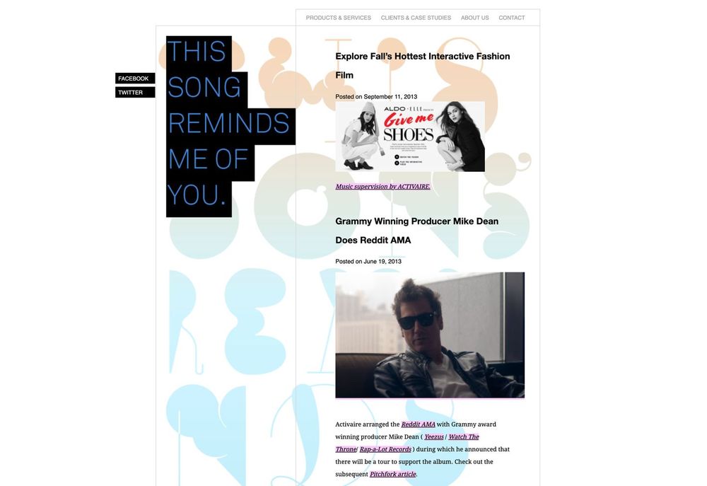 Activaire website circa 2013