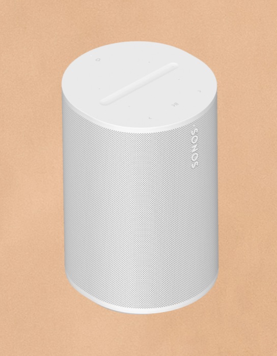 A white Sonos speaker